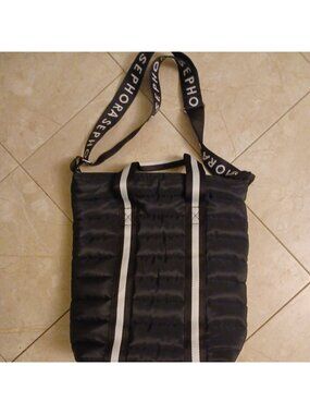 Sephora Puffy Puffer Quilted Large Crossbody Tote Travel Bag Make-up Carry-on